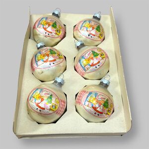 VTG Polly Pal Strawberry Shortcake Glass Ornament Balls 1976 Leon Jason Lot of 6